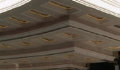 Front of Las Vegas casino that is having bird shock system installed