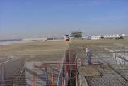 Top of netting over large HVAC unit