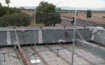 Close up of pigeon control netting to exclude pigeons from nesting