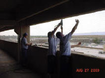Installing the netting