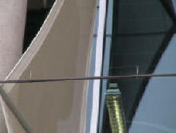 Mast and cross cables where pigeons would roost