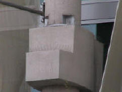 Pigeon spike installed on crows nest