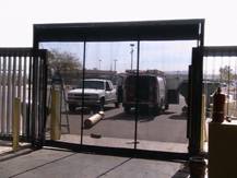 Screen door view from inside looking out